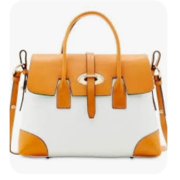 Dooney & Bourke Elisa Pebble Leather Satchel - Picture 1 of 8